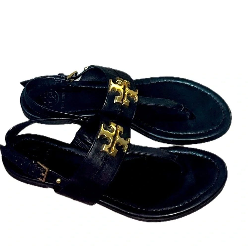 Tory Burch 60220 Everly Sandal Perfect Black Size 6.5